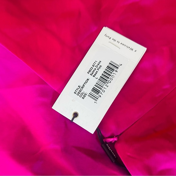Retrofete Selma Dress | NWT | Large | Neon Pink - Picture 9 of 9